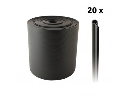 56104 tieniaci pas pvc antracit 190mm 26m 20prichytiek