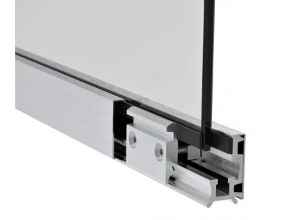 57019 zasklenie pevne set 3m profilu elox inox