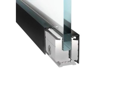 58717 svorkovy al profil 3m s krycou listou black