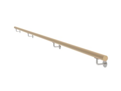 59860 drevene madlo dub cink a nerezove drziaky l4000mm