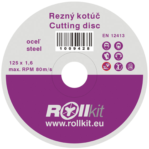 Kotúč rezný Fe, D125, d22,2, t1,6mm