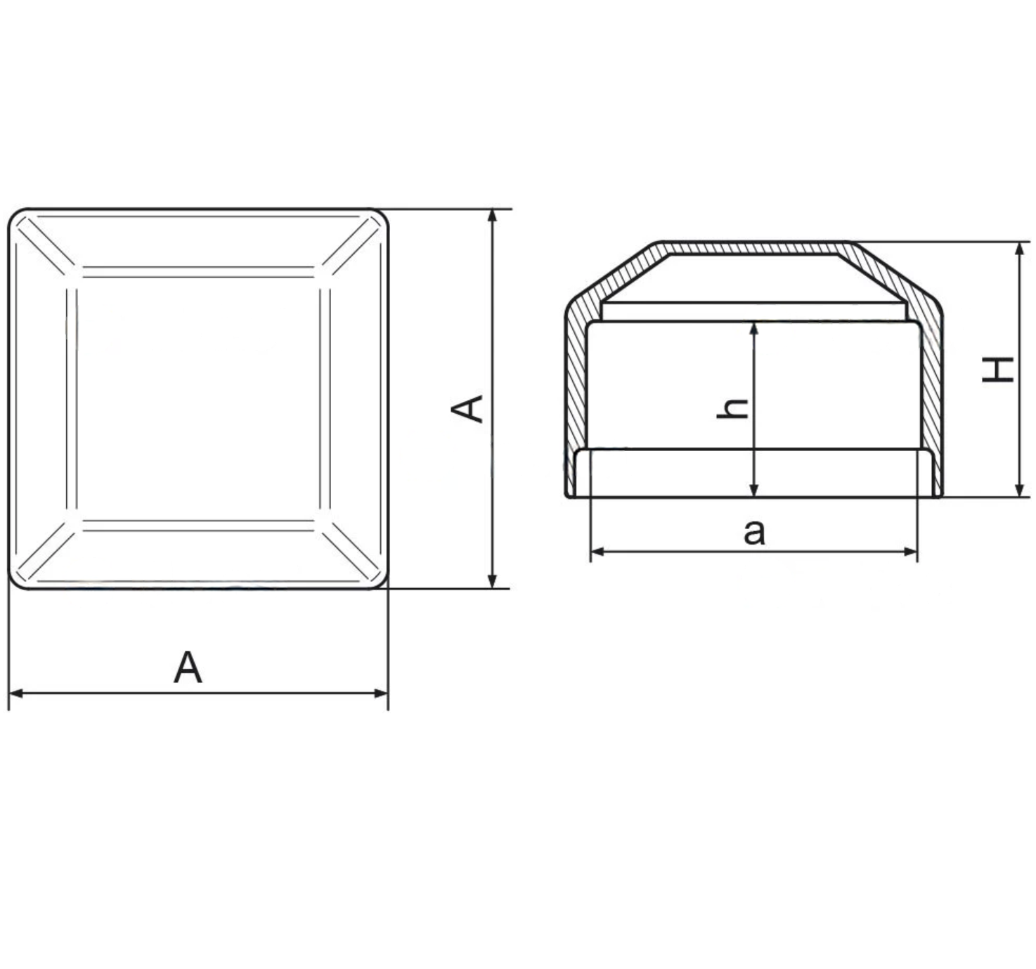 Krytka na stĺpik 70x70mm - PVC, Antracit