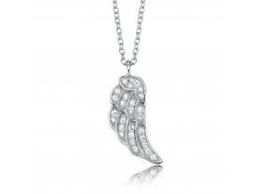 Stříbrný náhrdelník s ANDĚLSKÝM KŘÍDLEM a zirkony