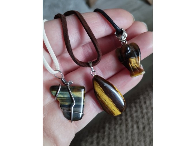 Set 3 ks náhrdelníků (tygří oko) 🐯