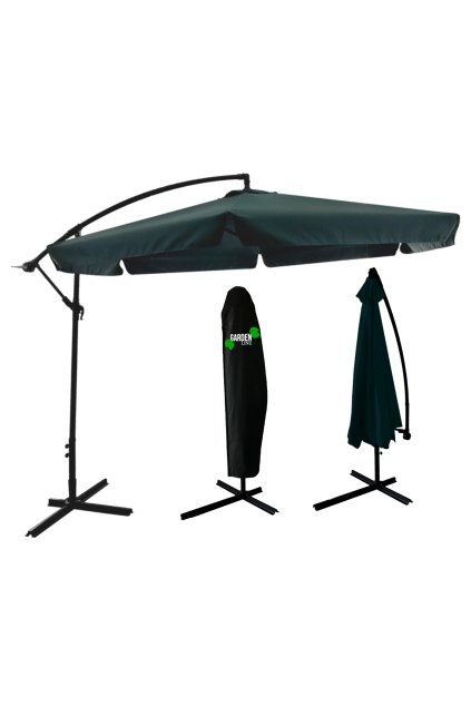 slo pl ZAHRADNY PARASOL 3 M ZELENY BANANA S POTAHOM 2859 42 2