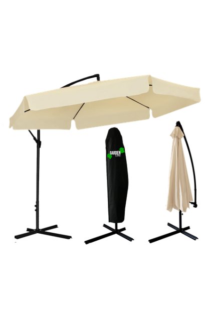 slo pm ZAHRADNY PARASOL 3 M BEZOVY BANANA S OBALOM 2866 43 2