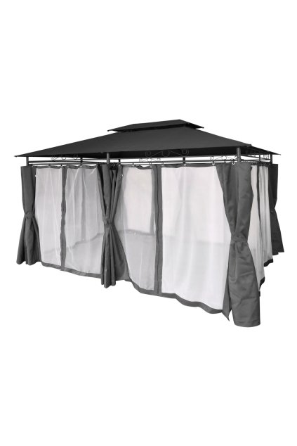 slo pl ALTAN ZAHRADNY PAVILON S BOCNYMI ZAVESMI TMAVOSIVY 3 X 4M 0389 101 1