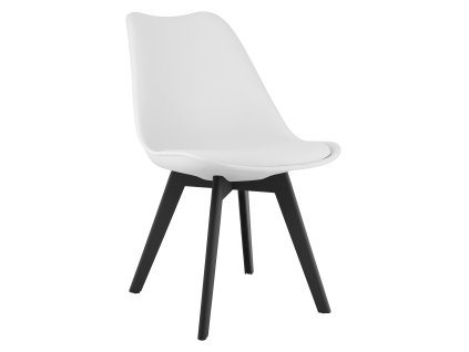 3705 MARKE krzeslo biale nogi czarne PP skos prawy przod