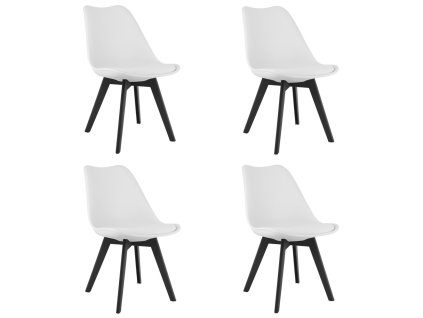 3705 MARKE krzeslo biale nogi czarne PP skos prawy przod x 4