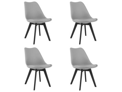 3754 MARK krzeslo szare nogi czarne PP skos prawy przod x 4