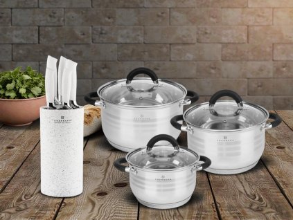 Biele nože + hrnce VALENTÍN 2