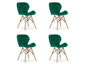 3371 krzeslo LAGO aksamit zielone x4