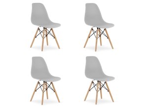 3313 krzeslo OSAKA szare nogi naturalne x4