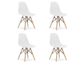 3312 krzeslo OSAKA biale nogi naturalne x4