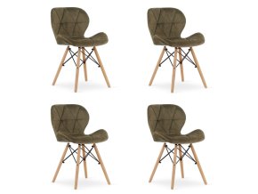 3805 krzeslo LAGO aksamit braz x4