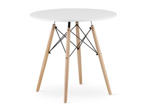 Jedálenský stôl 80 cm biely