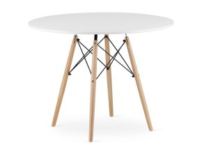 Jedálenský stôl 100 cm biely