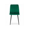 Set 4 kresiel LAVA - tmavozelený zamat / čierne nohy