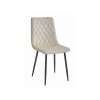 Set 4 kresiel TURIN - béžový zamat  / čierne nohy