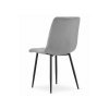 Set 4 kresiel TURIN - svetlosivý zamat / čierne nohy