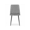 Set 4 kresiel TURIN - svetlosivý zamat / čierne nohy