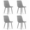 3871 krzeslo TURIN jasny szary aksamit x4
