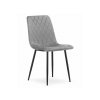 Set 4 kresiel TURIN - svetlosivý zamat / čierne nohy