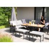 slo pl HLINIKOVY TEAKOVY ZAHRADNY NABYTOK ROHOVA SOFA STOL 2 TABURETY ANTRACITOVA SEDE VANKUSE 0411 2341 3