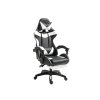 Kancelárska herná stolička s nastaviteľnou opierkou nôh - čierno - biela