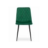 Kreslo TURIN - tmavozelený zamat / čierne nohy