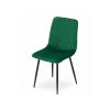 Kreslo TURIN - tmavozelený zamat / čierne nohy
