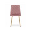 Kreslo TURIN - ružový zamat / nohy vo farbe dreva