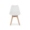Stolička MARK biela / hnedé  nohy