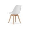 Stolička MARK biela / hnedé  nohy