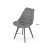 Stolička MARK sivá / čierne nohy