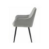 Kreslo NANA - sivý zamat / čierne nohy