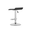 Barová stolička FORT - čierna ekokoža / chrómový podstavec