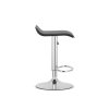 Barová stolička FORT - čierna ekokoža / chrómový podstavec