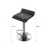 Barová stolička FORT - čierna ekokoža / chrómový podstavec