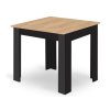 Jedálenská zostava stôl Artisan 80 X 80 čierne nohy + 4 stoličky MARK čierne/ prírodné nohy