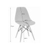 Jedálenská zostava TODI 60cm okrúhly stolový set biely + 2 stoličky OSAKA sivé