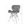 Jedálenská zostava TODI 80cm okrúhly stolový set biely + 4 stoličky LAGO zelené