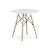 Jedálenská zostava TODI 80cm okrúhly stolový set biely + 4 stoličky OSAKA biele
