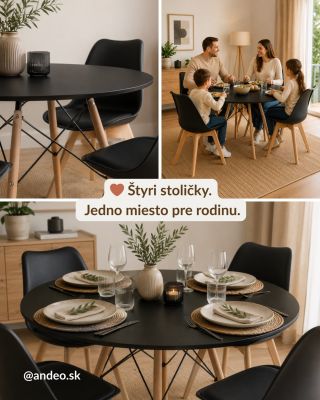 🤎 Niektoré jedálenské stoly sú len kus nábytku. Iné sa stanú miestom, kde sa stretáva rodina pri raňajkách, káve aj...