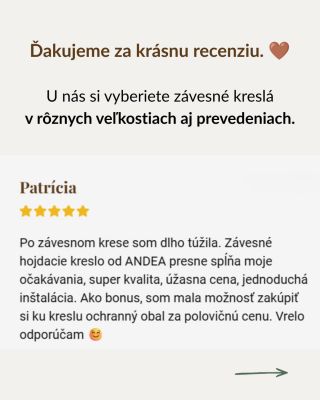 Keď si nájdete svoje obľúbené miesto na oddych, vstáva sa z neho už o čosi ťažšie. 😄🤎 ♥️ Závesné kreslá na Andeo nájdete v...