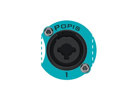 Barevný rozlišovač XLR konektoru vykroj