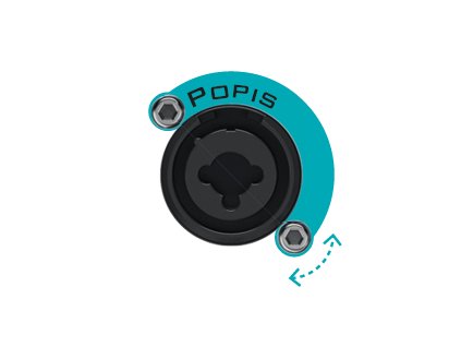 Barevný rozlišovač XLR konektoru proužek