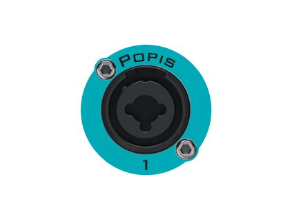 Barevný rozlišovač XLR konektoru kruh