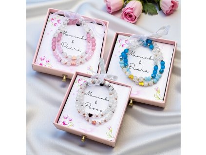 Náramky z minerálů pro maminku a dceru