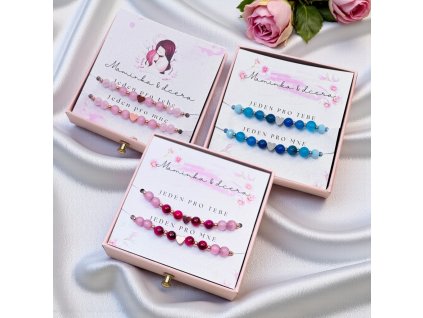 snurkovy naramek z mineralu maminka dcera